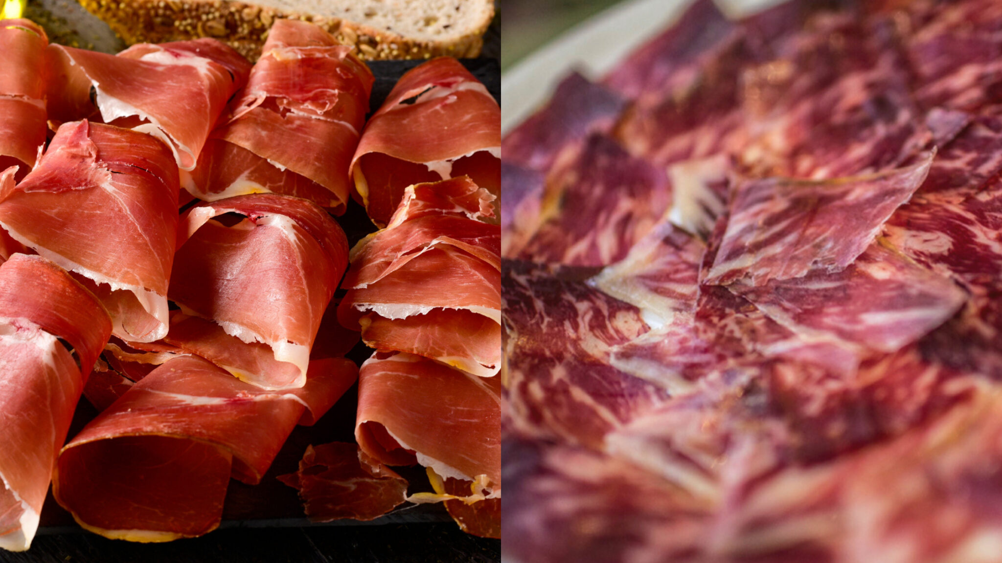 ¿Cómo diferenciar entre jamón ibérico y jamón serrano?